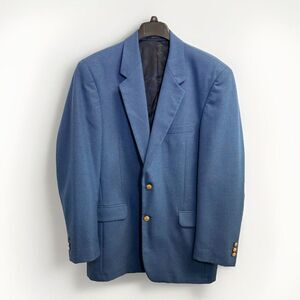 Hamrick's Hopsack Blazer Men's 42L Navy Gold Buttons Sports Coat‎ Classic Jacket